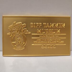 Back to the Future Biff Tannen's Casino Gold Plated Ticket Official Collectible